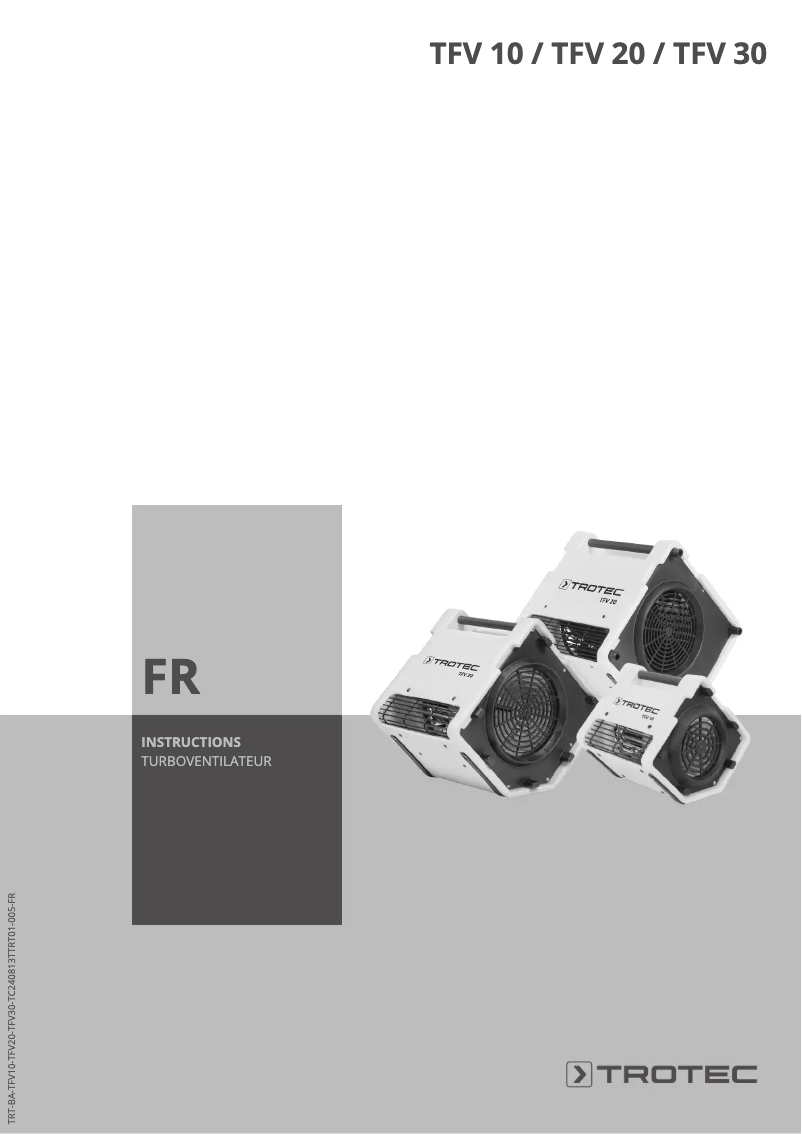 Página 1 del manual Manual de usuario Trotec TFV 10