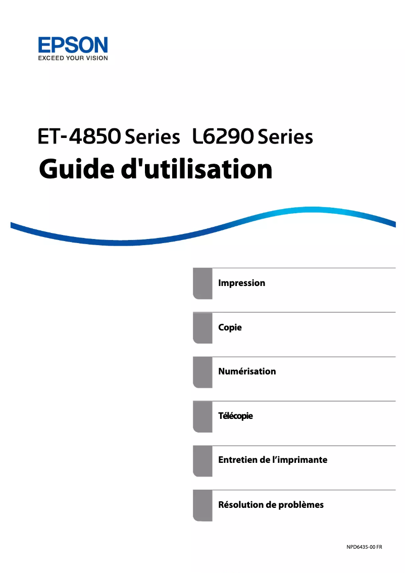 Page n°1 - Manuel utilisateur Epson EcoTank ET-4850