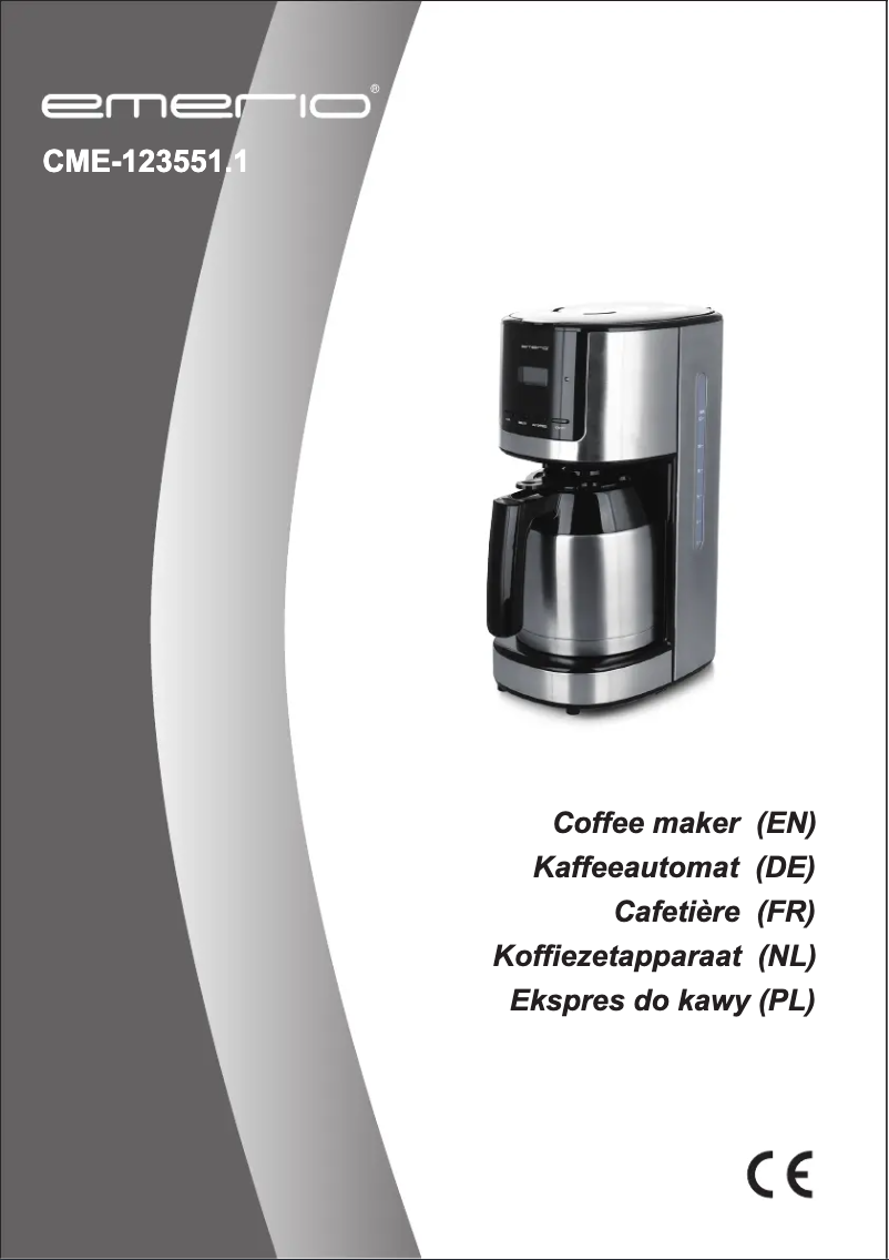 Image de la première page du manuel de l'appareil CME-123551.1