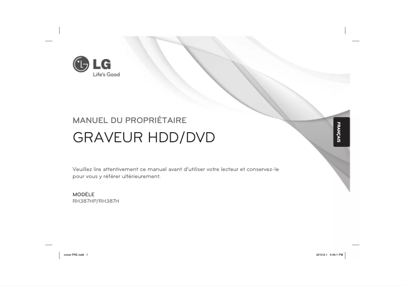 Page n°1 - Manuel utilisateur LG RH387H