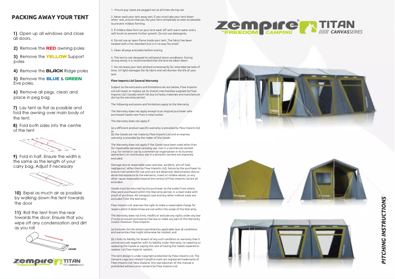 Page 1 de la notice Manuel utilisateur Zempire Titan