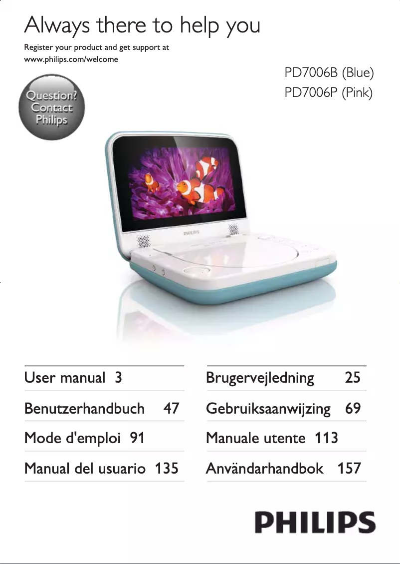 Image de la première page du manuel de l'appareil PD7006B