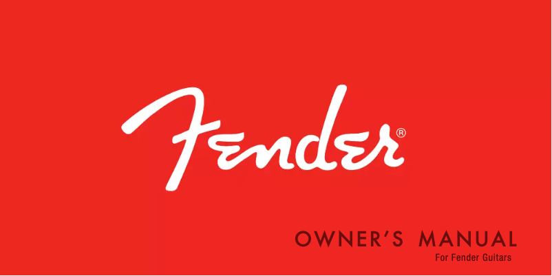 Page 1 de la notice Manuel utilisateur Fender Classic Player Baja 60s Telecaster