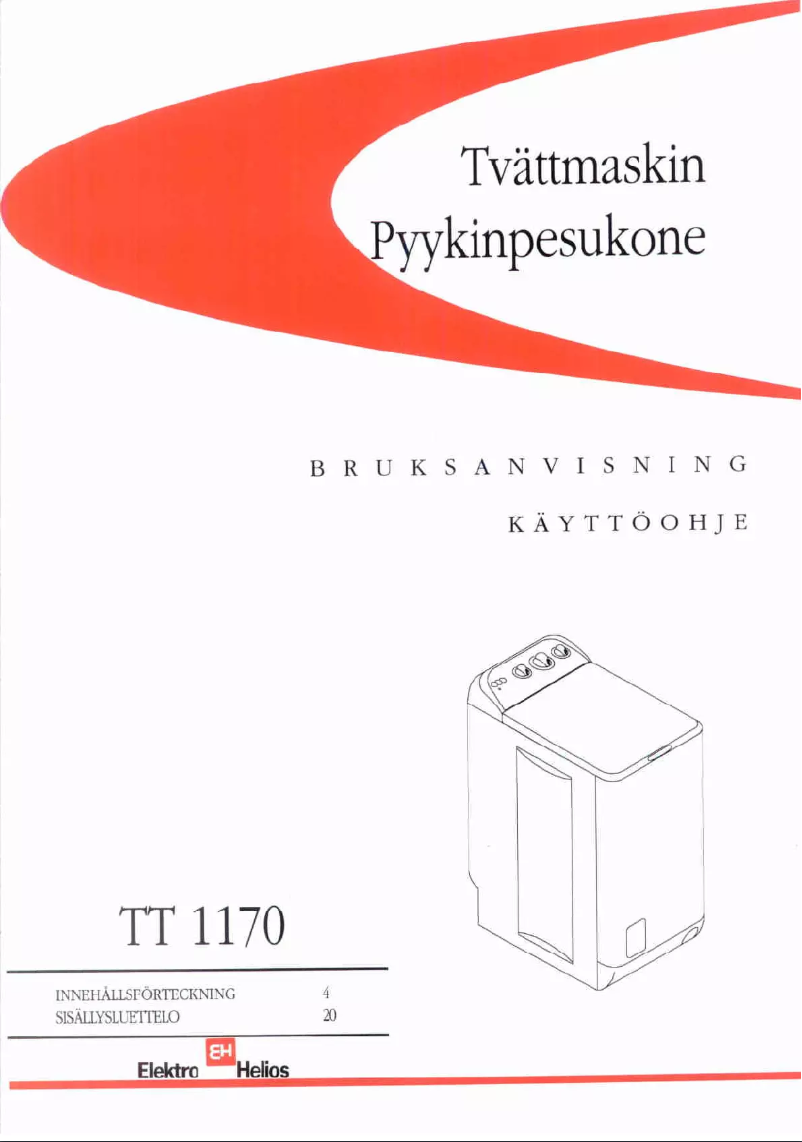 Image de la première page du manuel de l'appareil TT1170