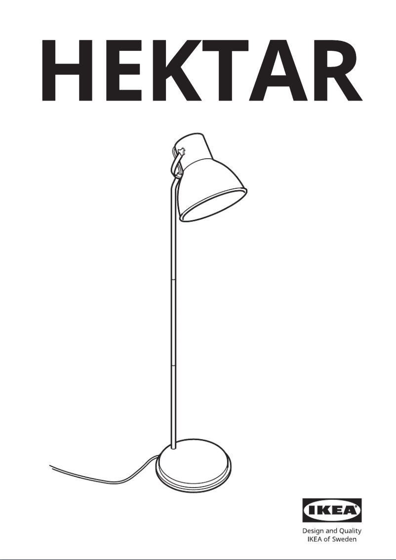 Page 1 de la notice Manuel utilisateur Ikea HEKTAR 002.165.47