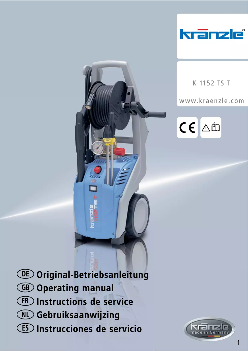 Página 1 del manual Manual de usuario Kränzle K 1152 TST