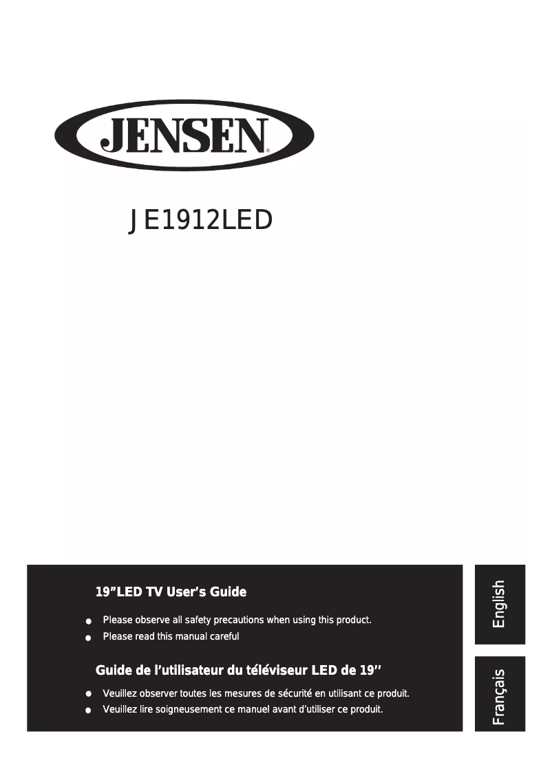 Page 1 de la notice Manuel utilisateur Jensen JE1912LED