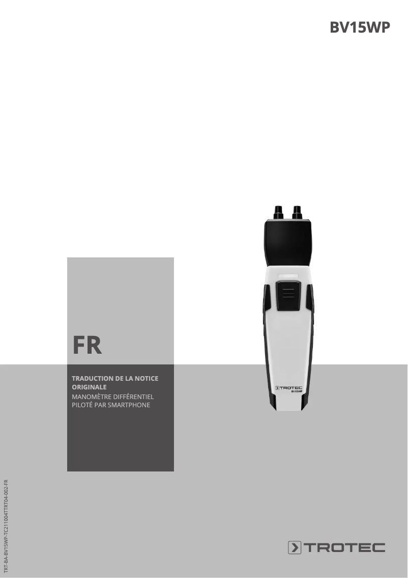 Image de la première page du manuel de l'appareil BV15WP