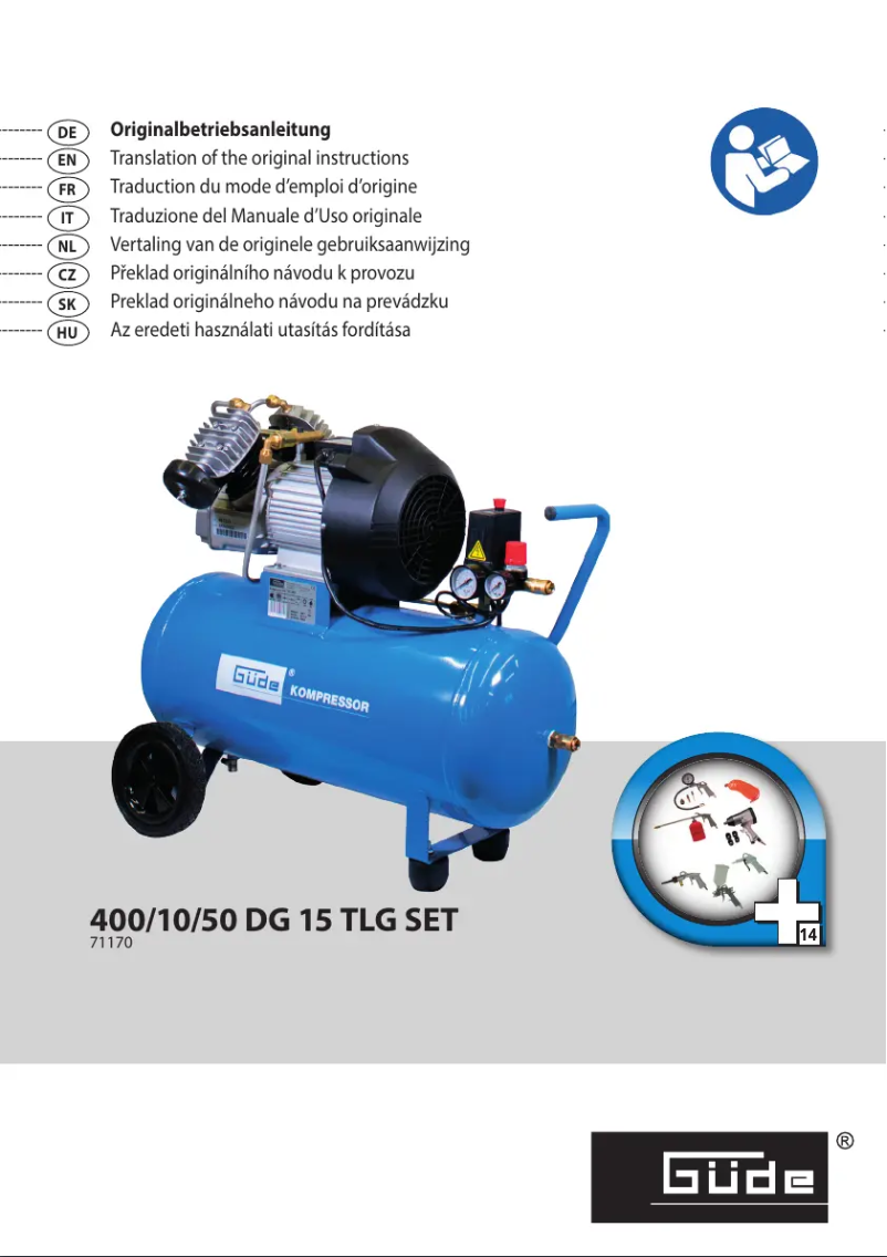 Página 1 del manual Manual de usuario Güde Kompressor 400/10/50 DG