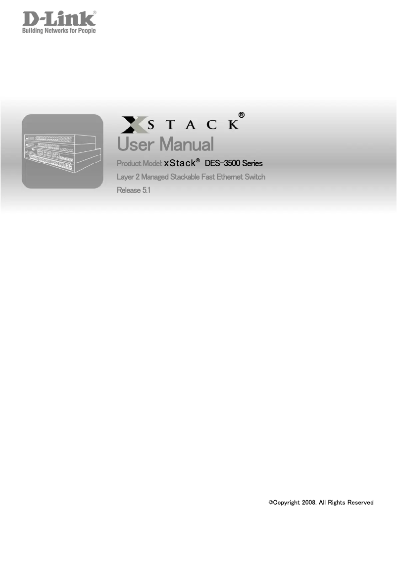 Page 1 de la notice Manuel utilisateur D-Link DES-3550