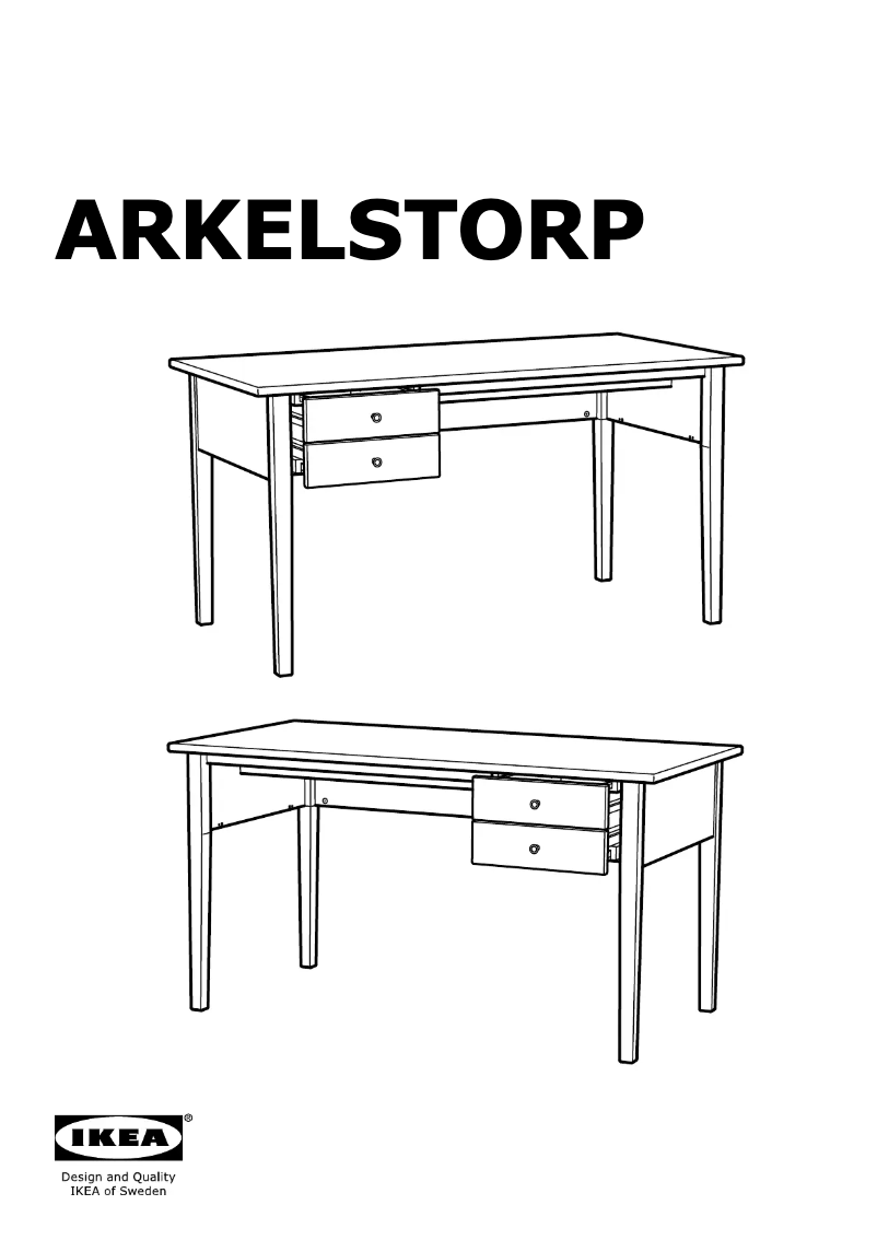 Page 1 de la notice Manuel utilisateur Ikea ARKELSTORP 602.610.37