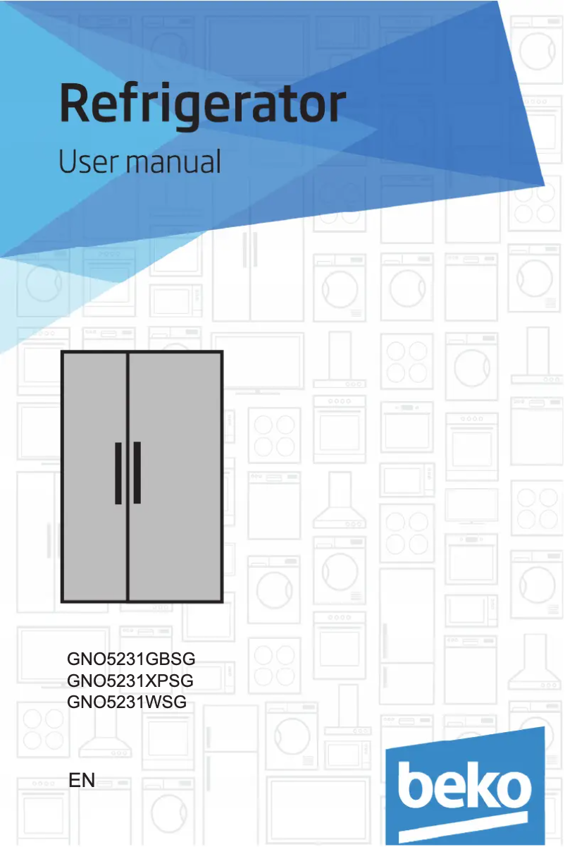Page 1 de la notice Manuel utilisateur Beko GNO5231WSG