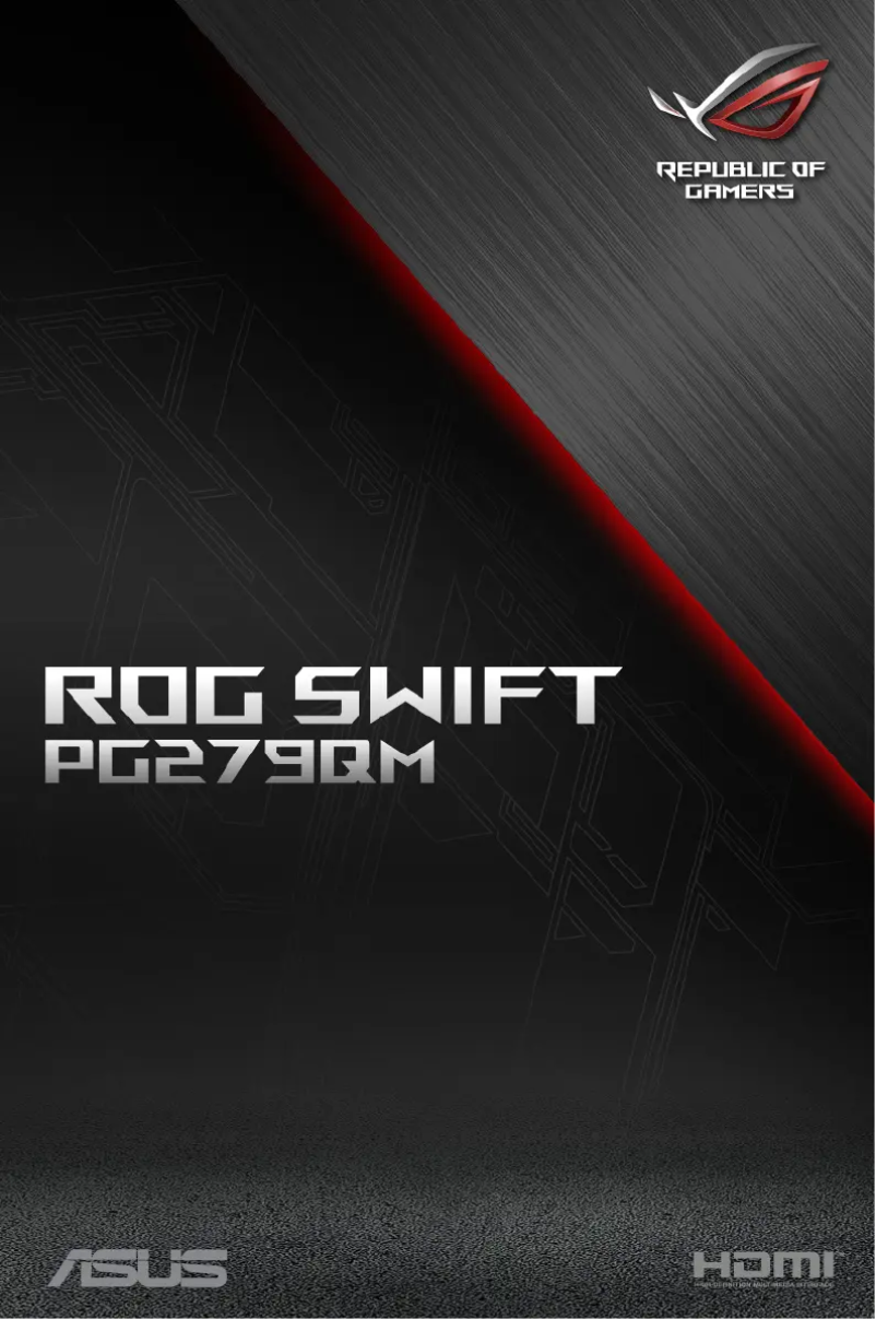 Image de la première page du manuel de l'appareil ROG Swift PG279QM