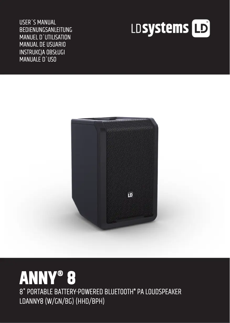 Image de la première page du manuel de l'appareil ANNY 8