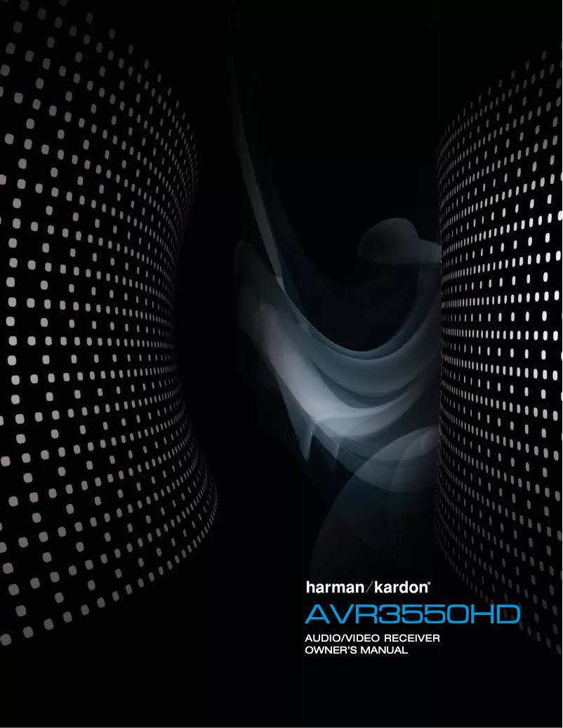 Page 1 de la notice Manuel utilisateur Harman Kardon AVR 3550HD