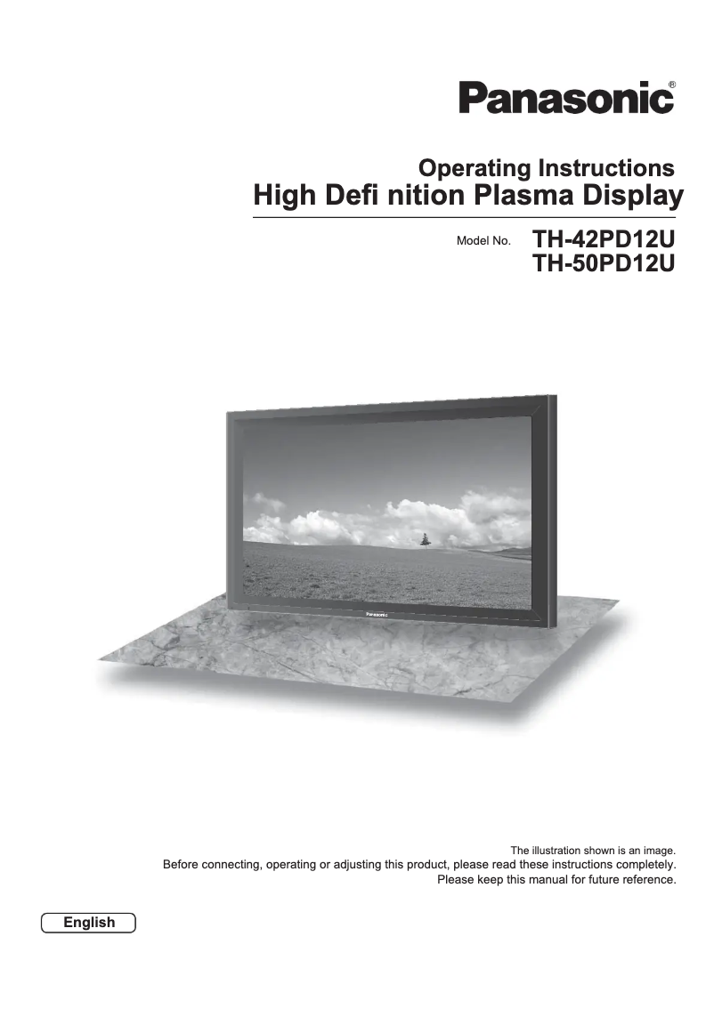Page 1 de la notice Manuel utilisateur Panasonic TH-50PD12U