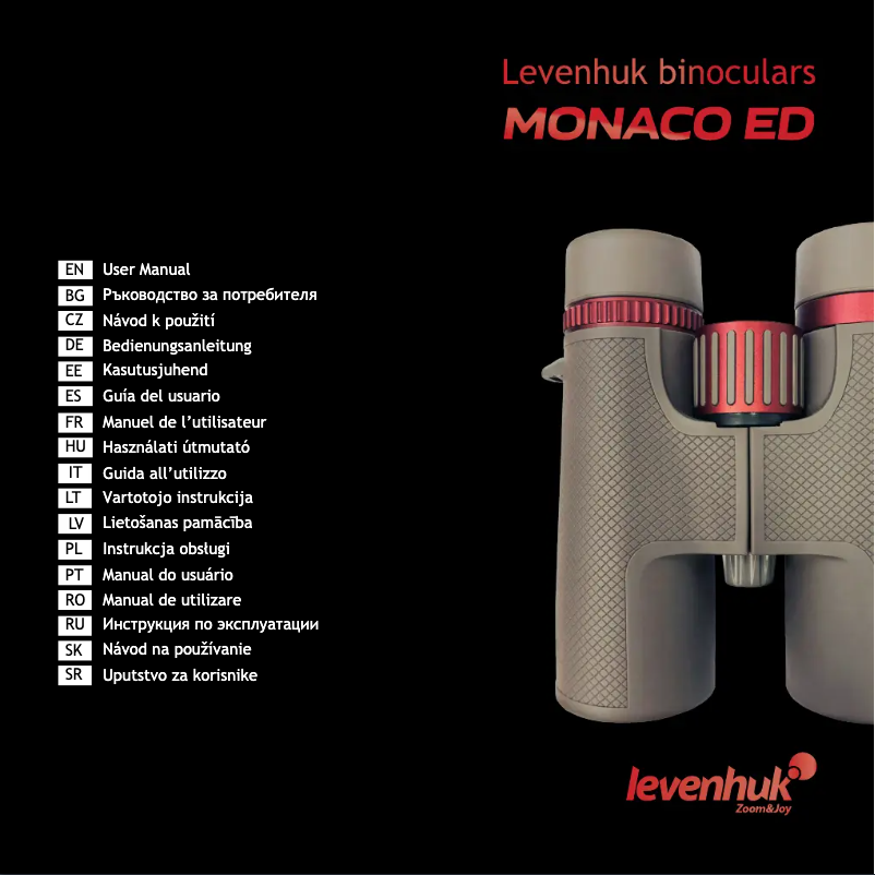 Page 1 de la notice Manuel utilisateur Levenhuk Monaco ED 12x50