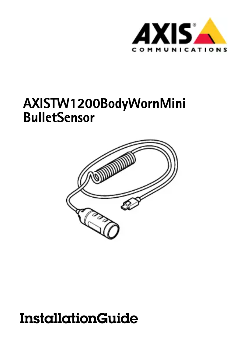 Page 1 de la notice Manuel utilisateur Axis TW1200