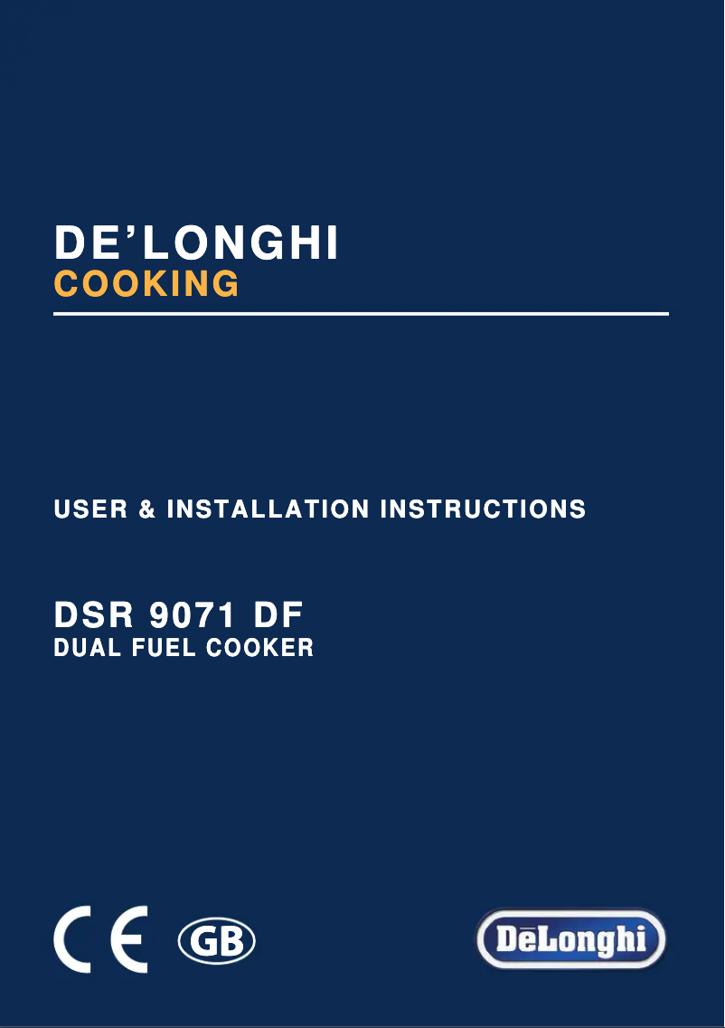 Page 1 de la notice Manuel utilisateur DeLonghi DSR 9071 DFS