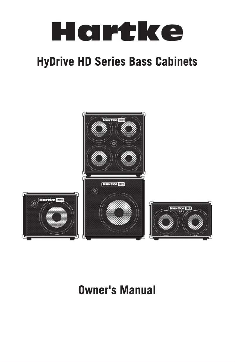 Page n°1 - Manuel utilisateur Hartke HyDrive HD410