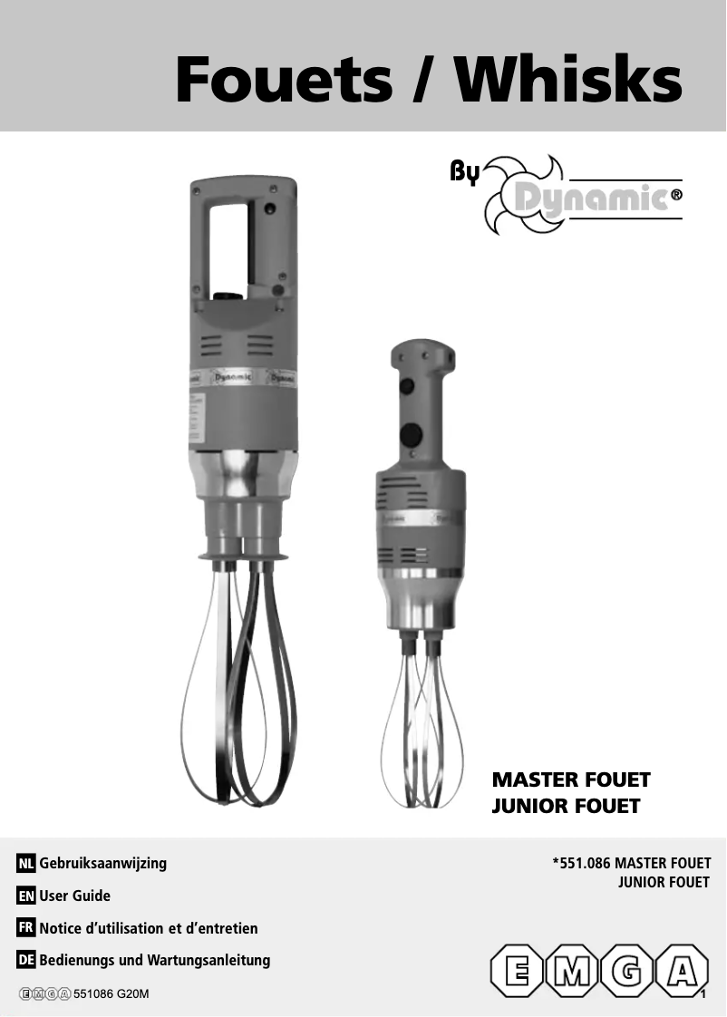 Image de la première page du manuel de l'appareil Master 551086