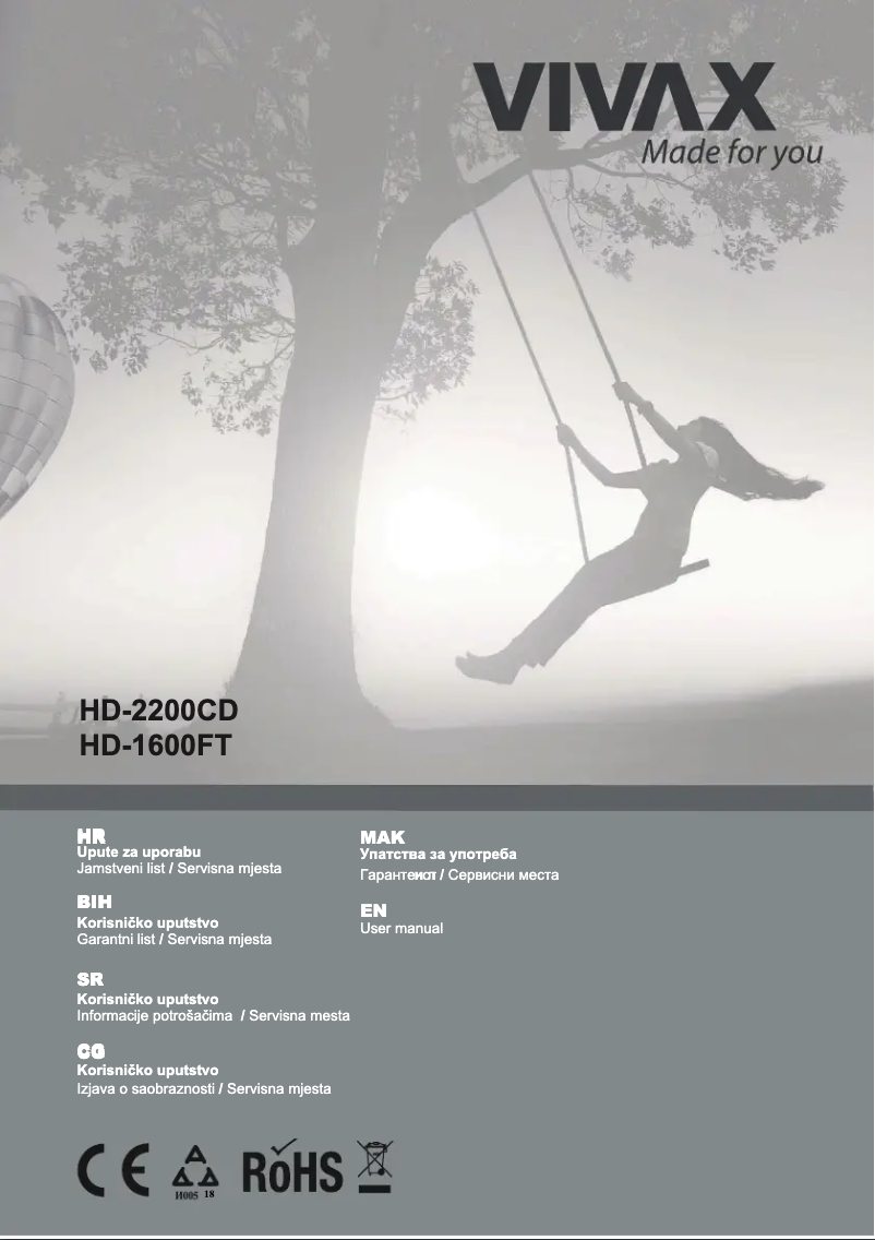 Página 1 del manual Manual de usuario Vivax HD-1206F