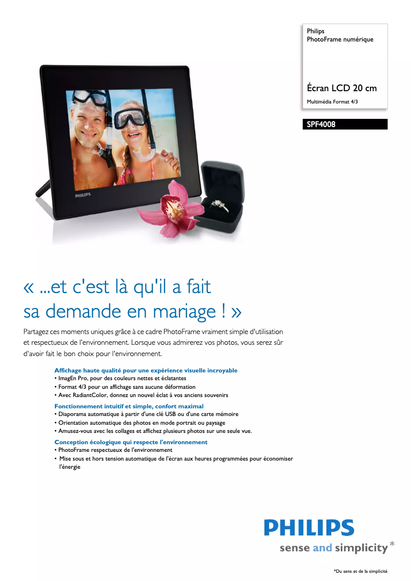 Imagen de la primera página del manual del dispositivo SPF4008