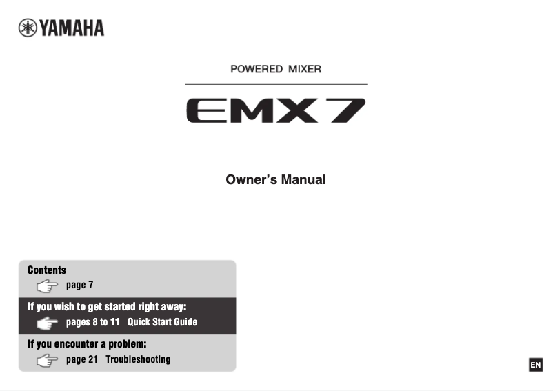 Imagen de la primera página del manual del dispositivo EMX5
