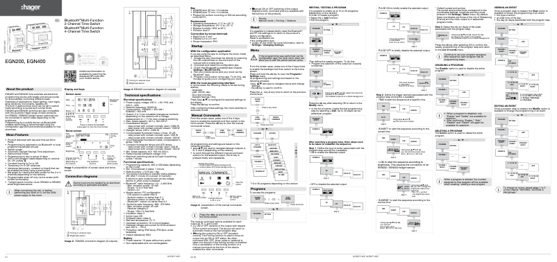 Page 1 de la notice Guide d'installation Hager EGN200