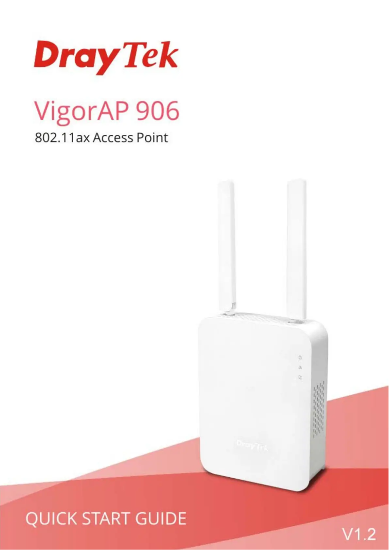 Page n°1 - Guide de démarrage rapide Draytek VigorAP 906