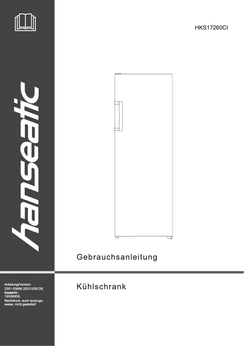 Página 1 del manual Manual de usuario Hanseatic HKS17260CI