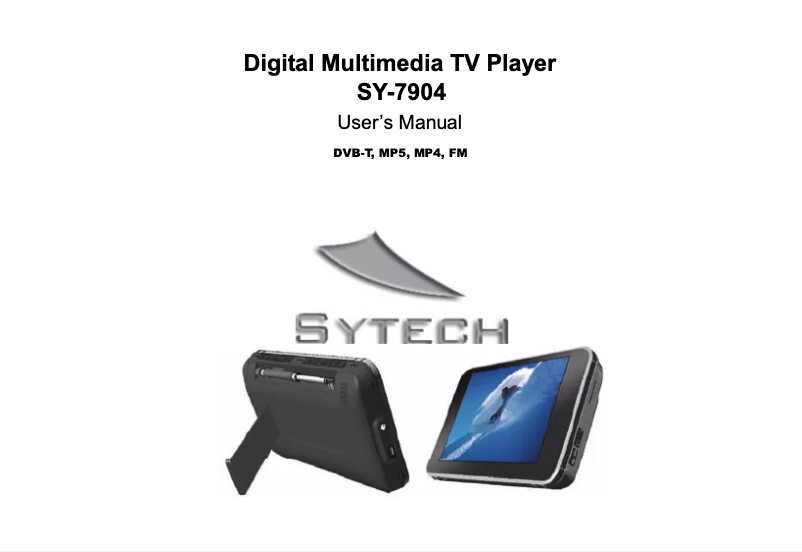 Page 1 de la notice Manuel utilisateur Sytech SY-7904