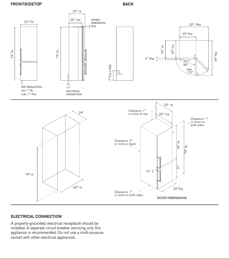 Image de la première page du manuel de l'appareil REF24BMFX