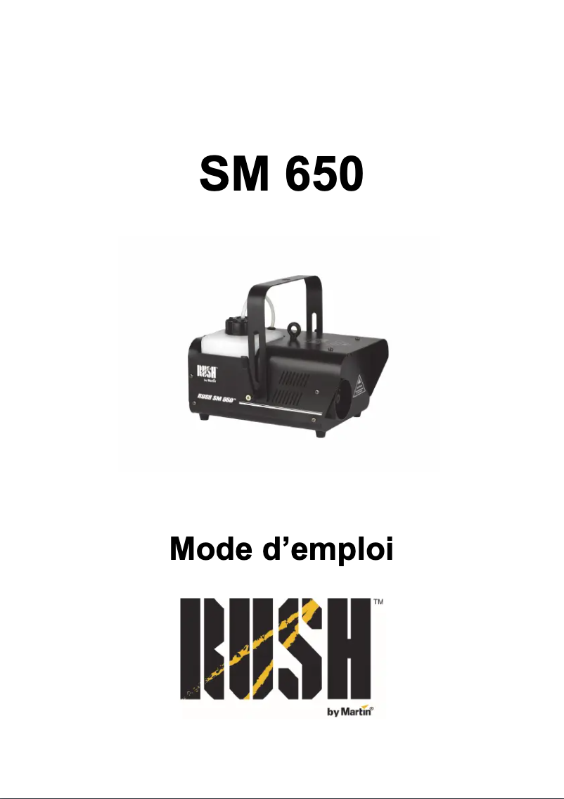 Image de la première page du manuel de l'appareil RUSH SM 650