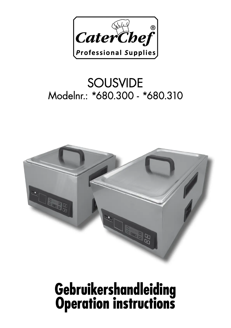 Page n°1 - Manuel utilisateur CaterChef 680300