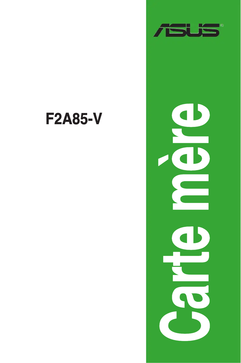 Image de la première page du manuel de l'appareil F2A85-V