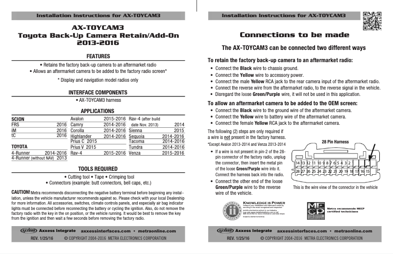 Image de la première page du manuel de l'appareil AX-TOYCAM3