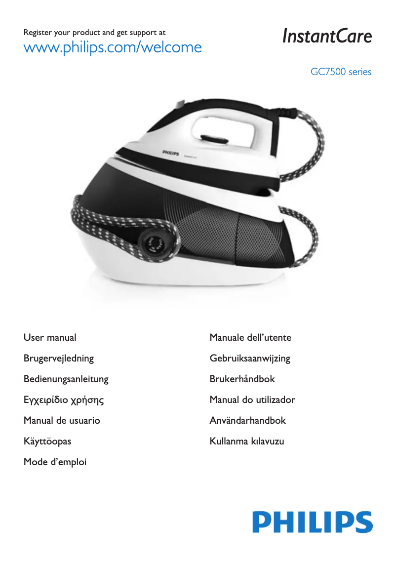 Page n°1 - Manuel utilisateur Philips InstantCare GC7500