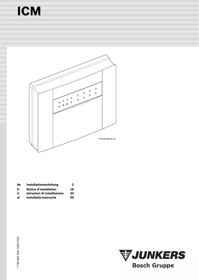 Image de la première page du manuel de l'appareil ICM