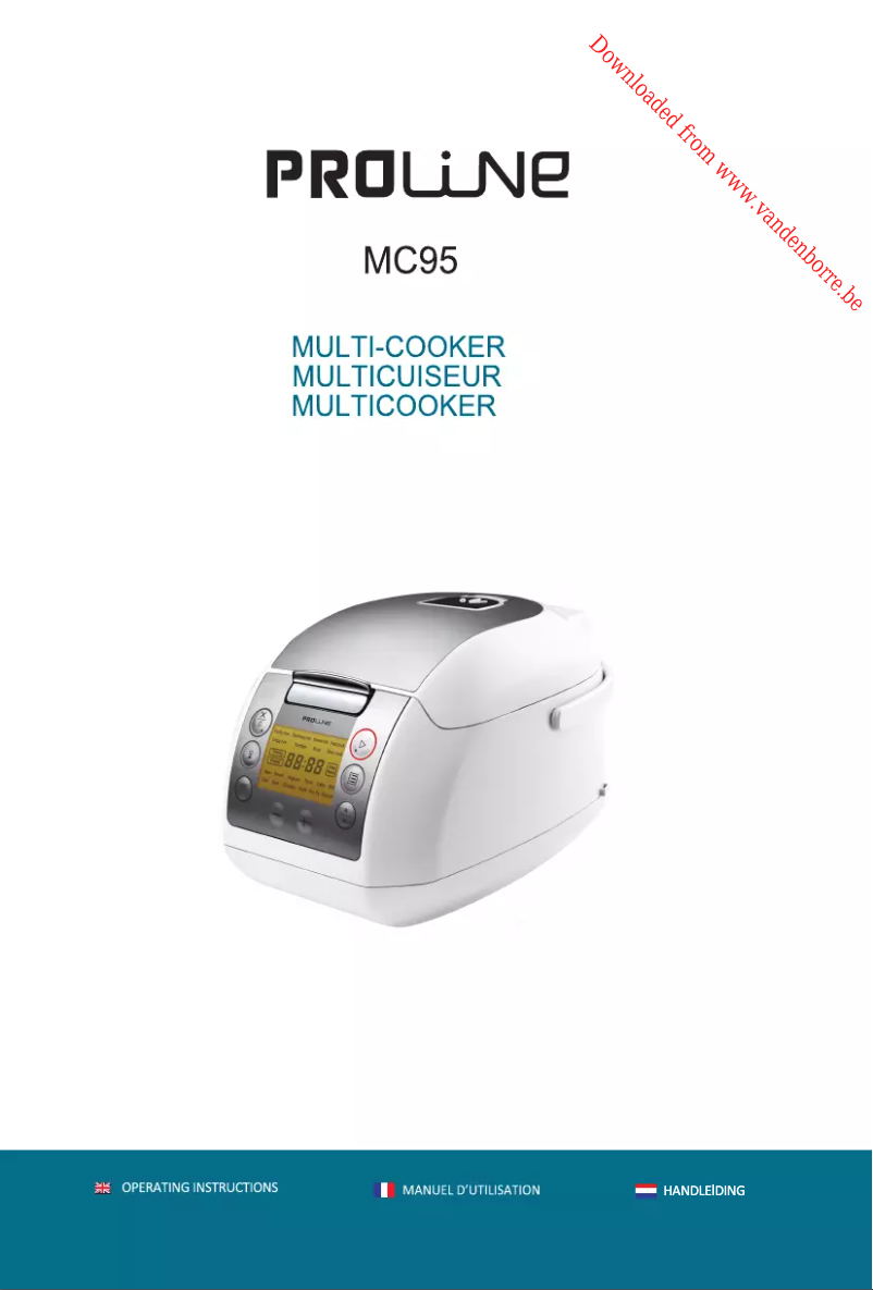 Page n°1 - Manuel utilisateur Proline MC95