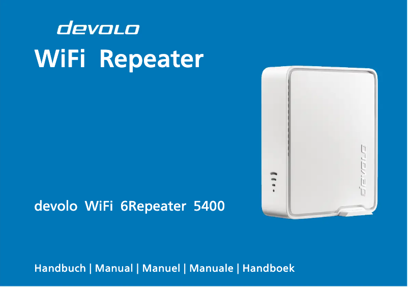 Image de la première page du manuel de l'appareil WiFi 6 Repeater 5400