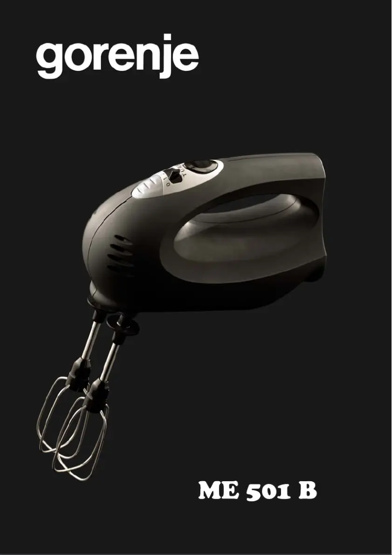 Page 1 de la notice Manuel utilisateur Gorenje ME501B