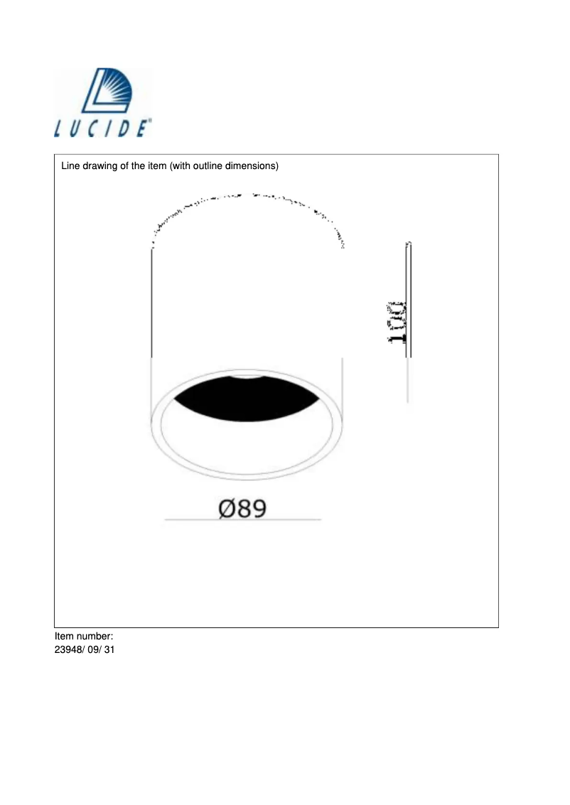 Page 1 de la notice Manuel utilisateur Lucide Cara
