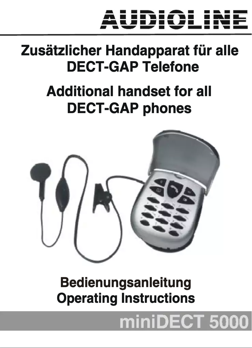 Imagen de la primera página del manual del dispositivo MiniDECT 5000