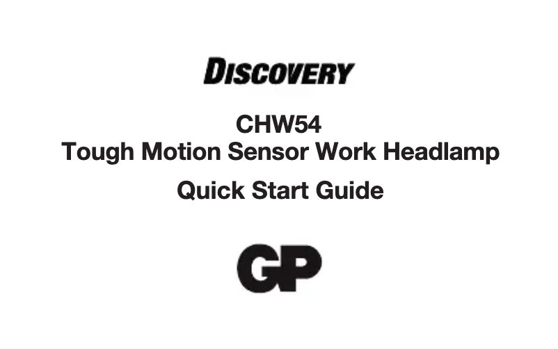 First page image of the manual for CHW54