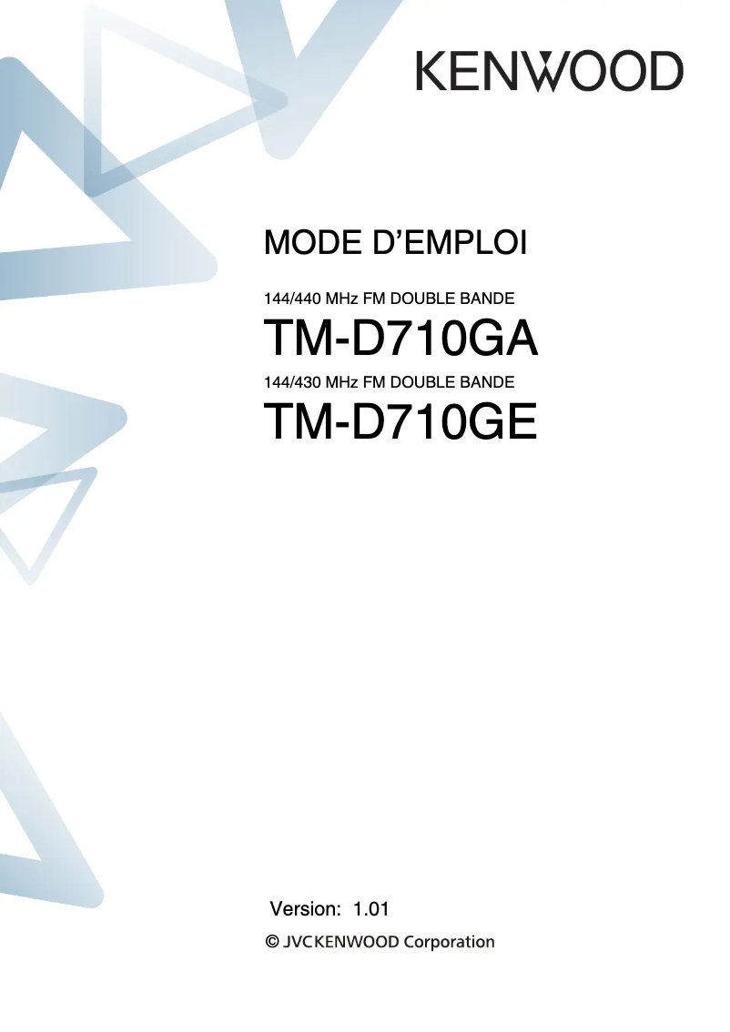 Página 1 del manual Manual de usuario Kenwood TM-D710GE