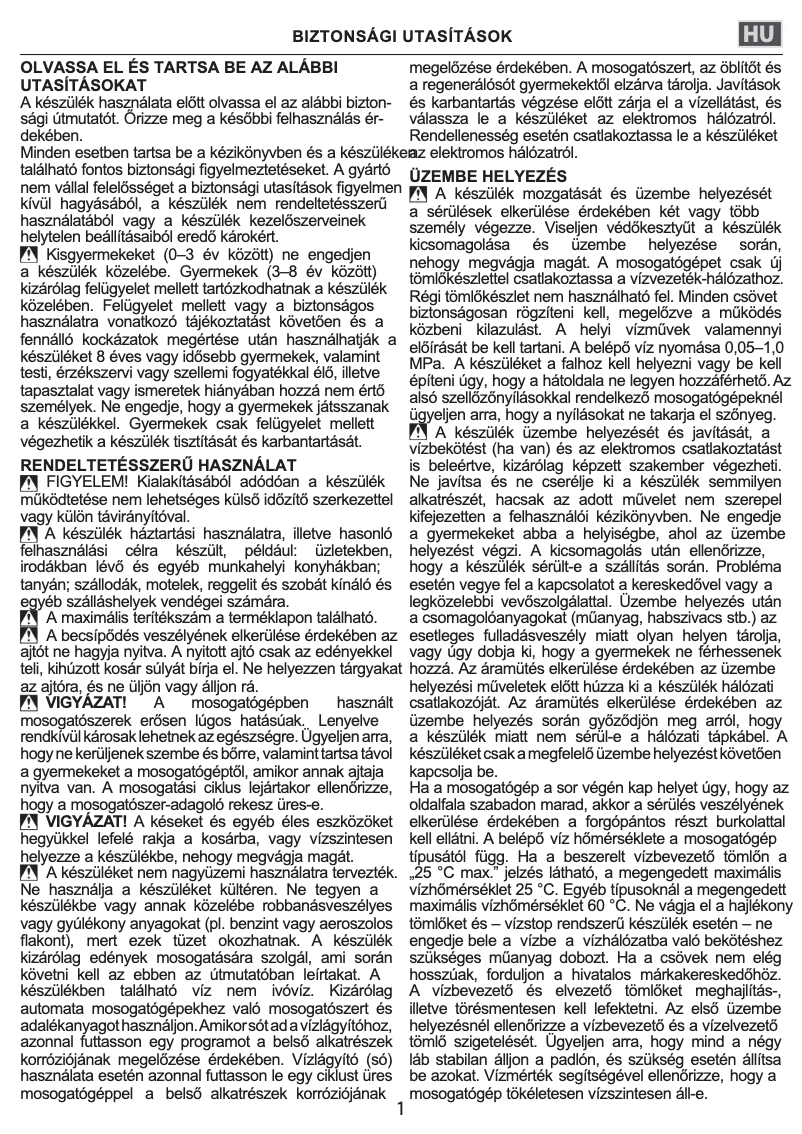 Imagen de la primera página del manual del dispositivo W7F HS51