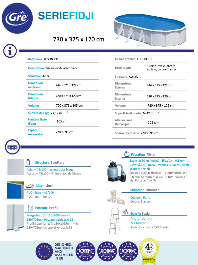 Image de la première page du manuel de l'appareil KIT730ECO
