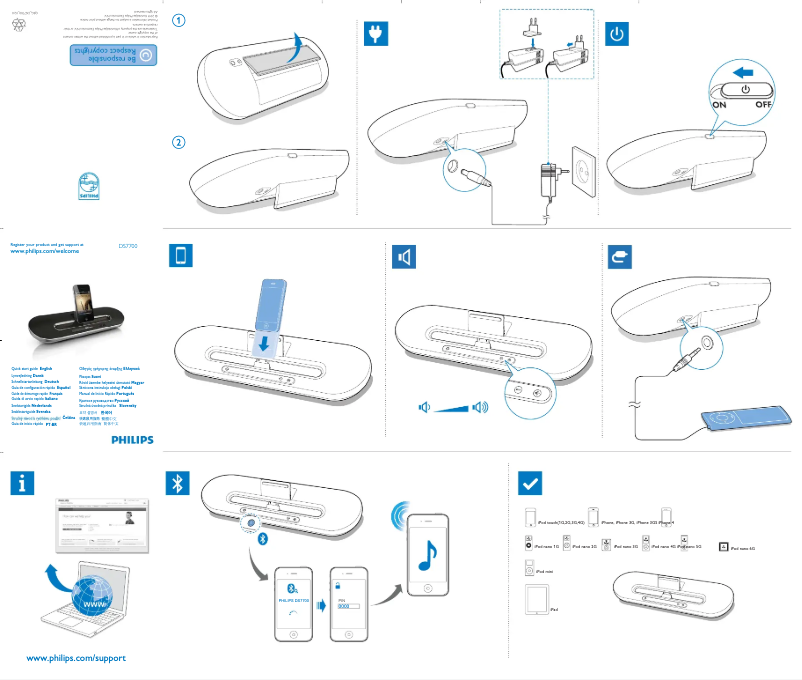 Page 1 de la notice Guide de démarrage rapide Philips Fidelio DS7700