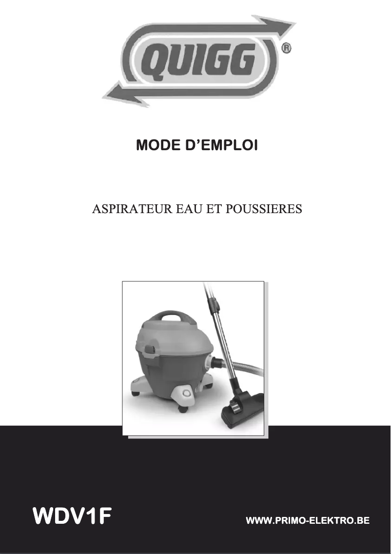 Page n°1 - Manuel utilisateur Quigg WDV1